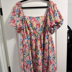 Floral Puff Sleeve Dress